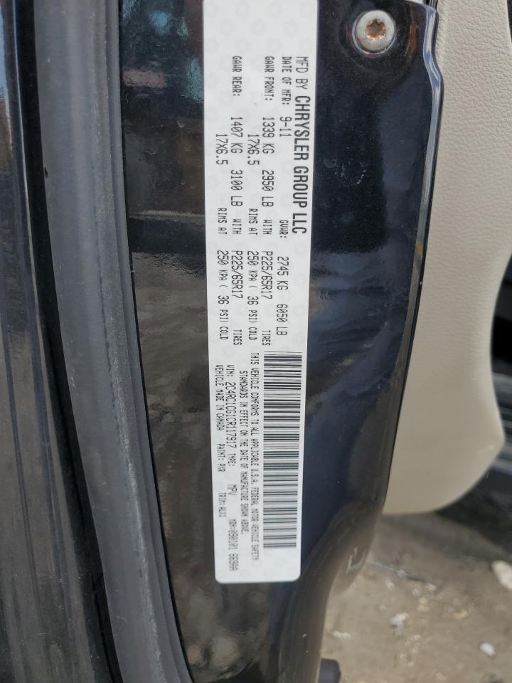 2C4RC1CG1CR117917 2012 Chrysler Town & Country Touring L