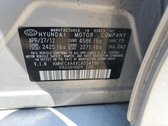 2012 Hyundai Sonata Hybrid VIN: KMHEC4A4XCA034186 Lot: 54997484