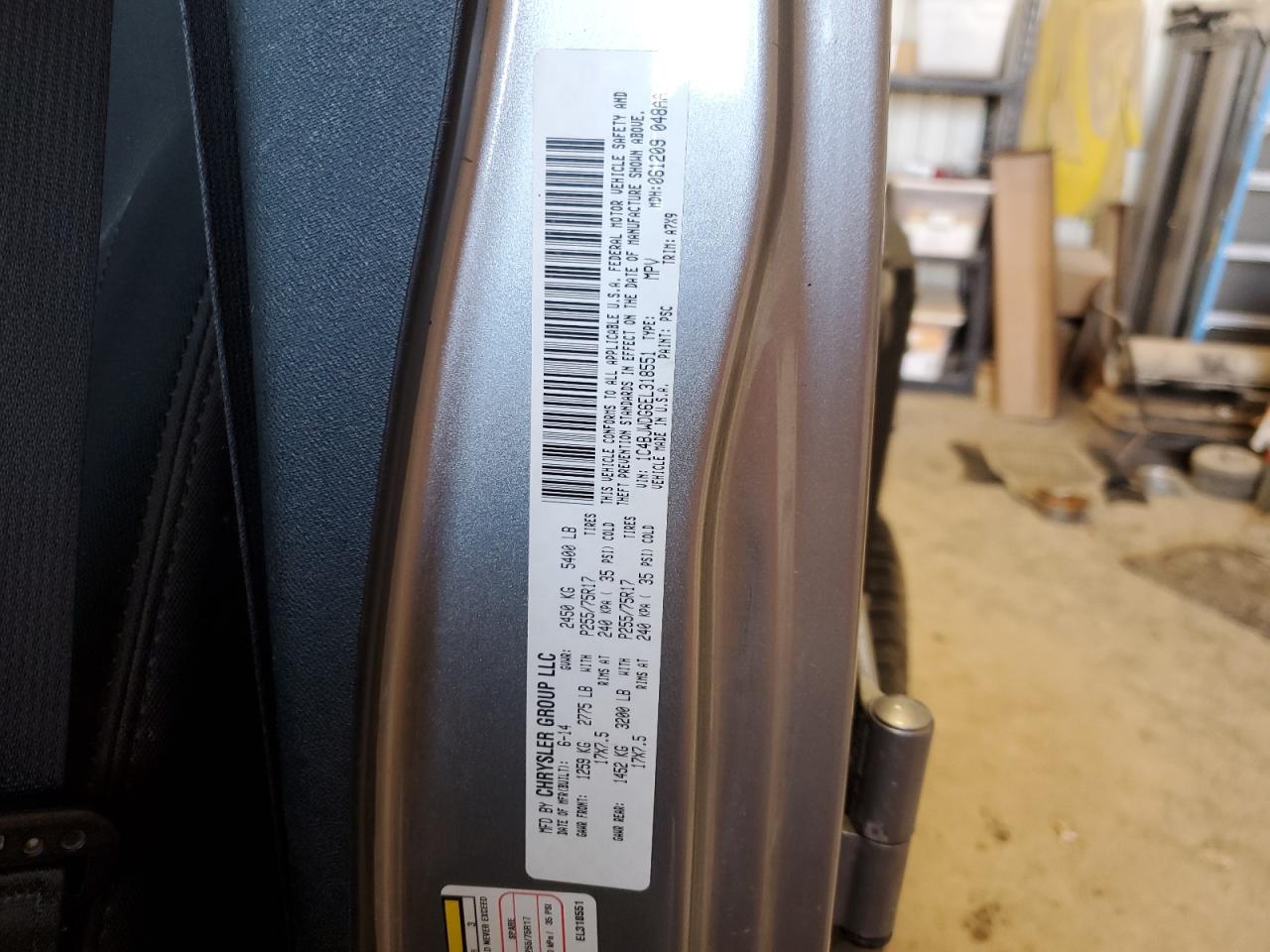 1C4BJWDG6EL318551 2014 Jeep Wrangler Unlimited Sport