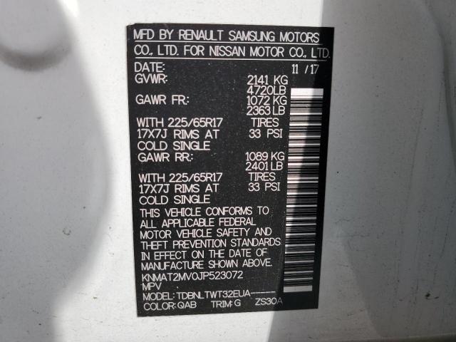 2018 Nissan Rogue S VIN: KNMAT2MV0JP523072 Lot: 52588354