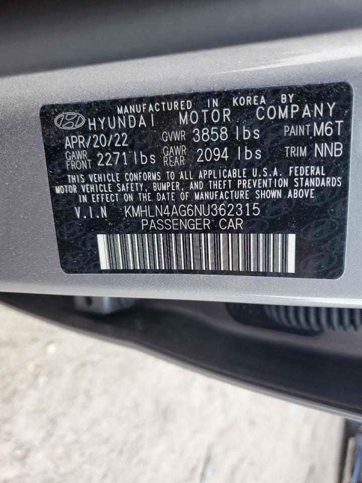 KMHLN4AG6NU362315 2022 Hyundai Elantra Sel