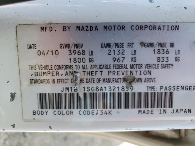 2010 Mazda 3 I VIN: JM1BL1SG8A1321859 Lot: 54374724