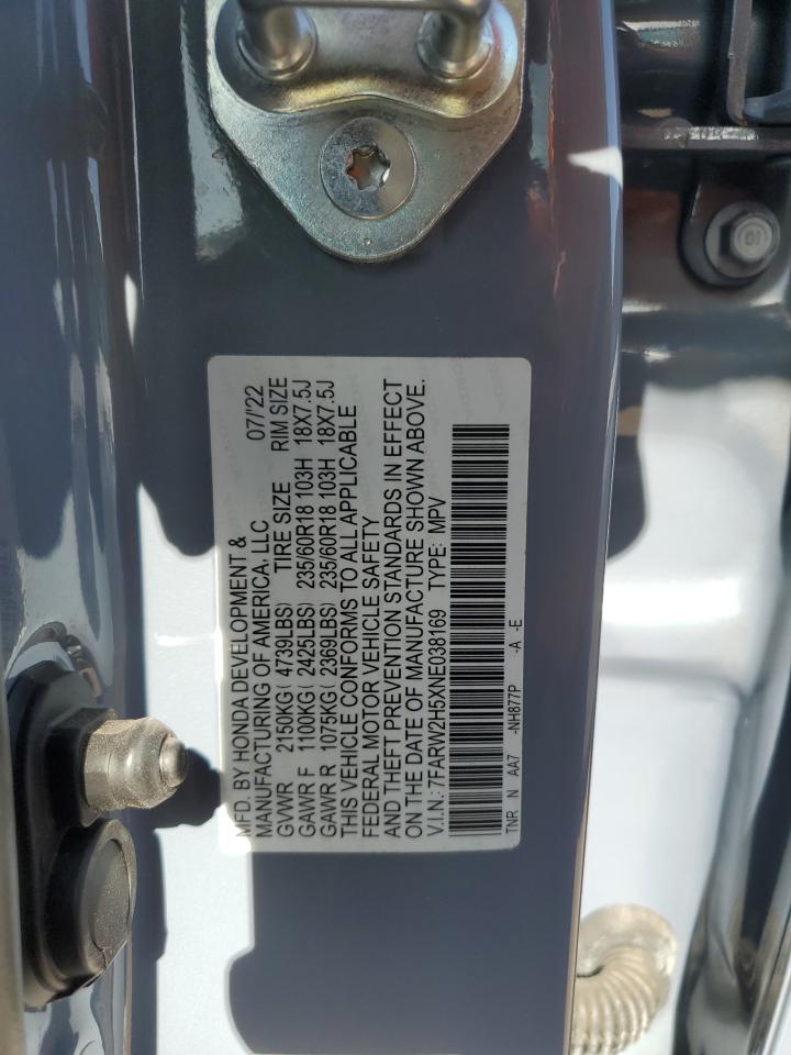 7FARW2H5XNE038169 2022 Honda Cr-V Ex