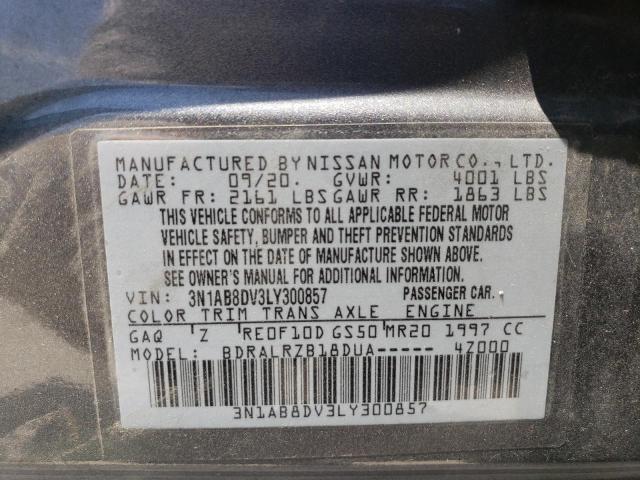 2020 Nissan Sentra Sr VIN: 3N1AB8DV3LY300857 Lot: 56626734