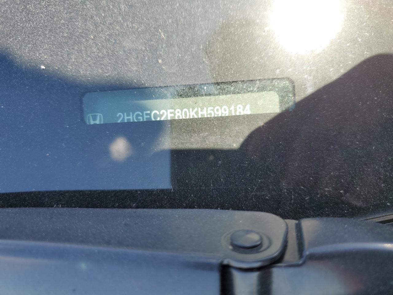 2HGFC2F80KH599184 2019 Honda Civic Sport