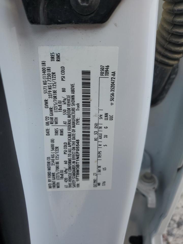 1FT8W3BT1NEF05548 2022 Ford F350 Super Duty