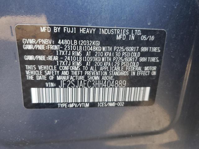 2017 Subaru Forester 2.5I Premium VIN: JF2SJAEC3HH404889 Lot: 53631384