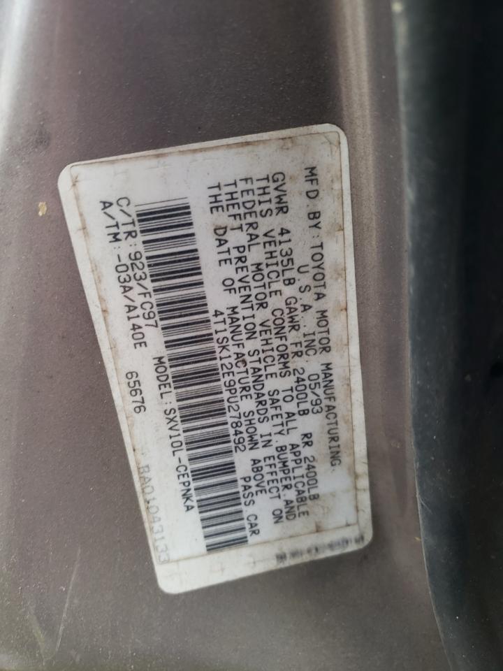 4T1SK12E9PU278492 1993 Toyota Camry Le