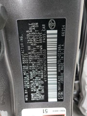 VIN 4T1C11AKXPU793550 2023 Toyota Camry, LE no.12