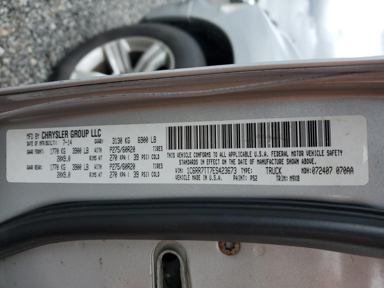 1C6RR7TT7ES423673 2014 Ram 1500 Slt