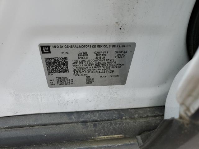 2020 Chevrolet Trax Ls VIN: 3GNCJKSB0LL237428 Lot: 51812004