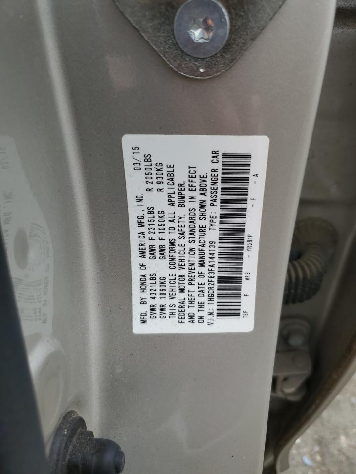 1HGCR2F83FA144139 2015 Honda Accord Exl