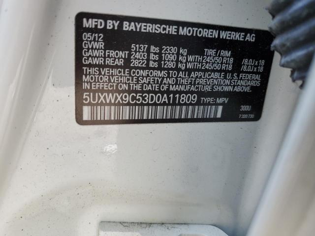 5UXWX9C53D0A11809 2013 BMW X3 xDrive28I