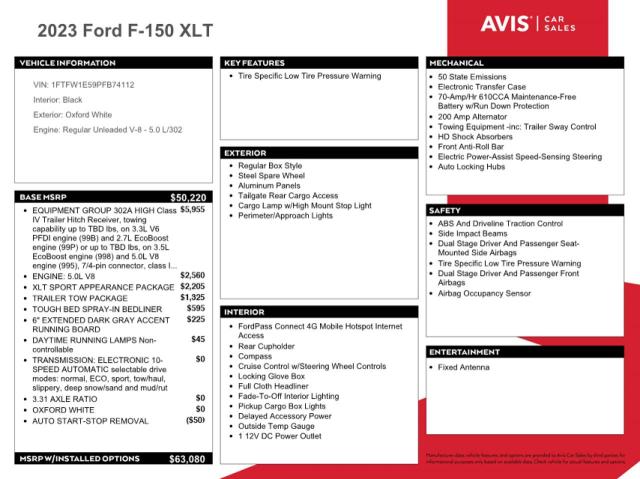 2023 FORD F150 SUPER - 1FTFW1E59PFB74112
