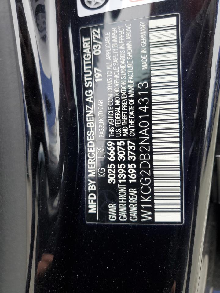 W1KCG2DB2NA014313 2022 Mercedes-Benz Eqs Sedan 450+
