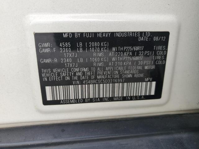 2013 Subaru Outback 2.5I Limited VIN: 4S4BRCSC5D3216997 Lot: 54746484