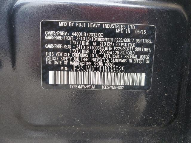 2015 Subaru Forester 2.5I Premium VIN: JF2SJADC0FH838525 Lot: 55884464