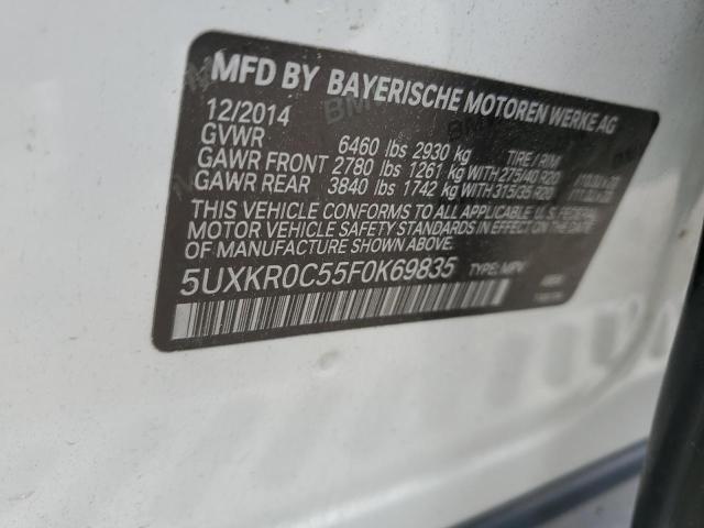 VIN 5UXKR0C55F0K69835 2015 BMW X5, Xdrive35I no.12