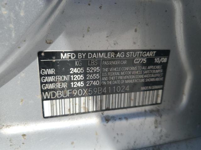 2009 Mercedes-Benz E 550 4Matic VIN: WDBUF90X59B411024 Lot: 54050374
