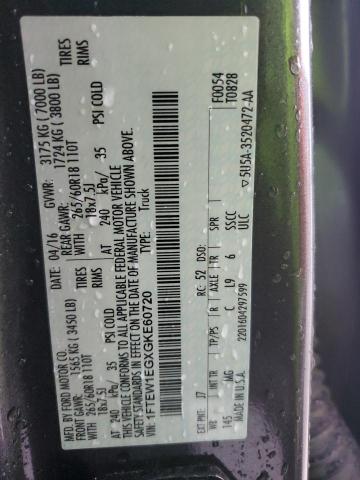 2016 Ford F150 Supercrew VIN: 1FTEW1EGXGKE60720 Lot: 55301544