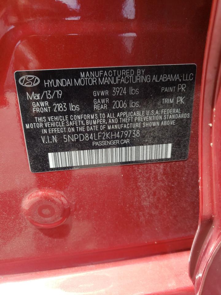 5NPD84LF2KH479738 2019 Hyundai Elantra Sel