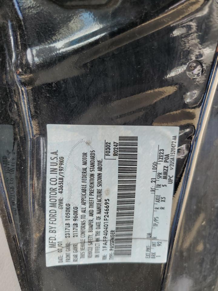 1FAFP40401F246695 2001 Ford Mustang