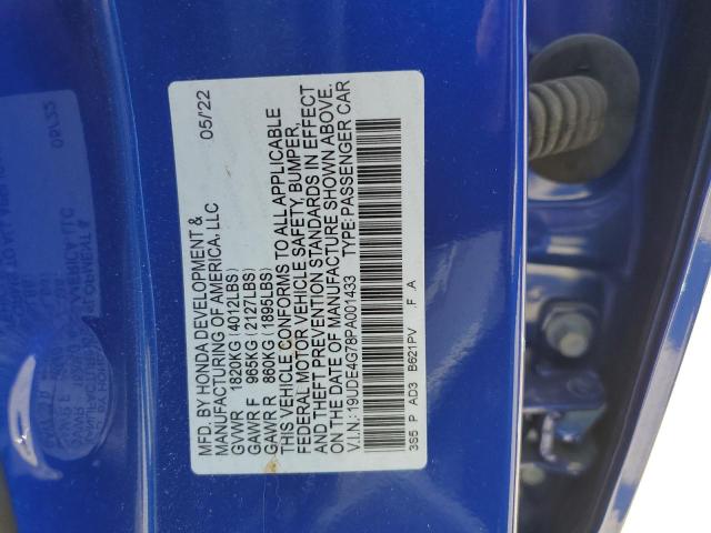 2023 Acura Integra A-Spec Tech VIN: 19UDE4G78PA001433 Lot: 55901334