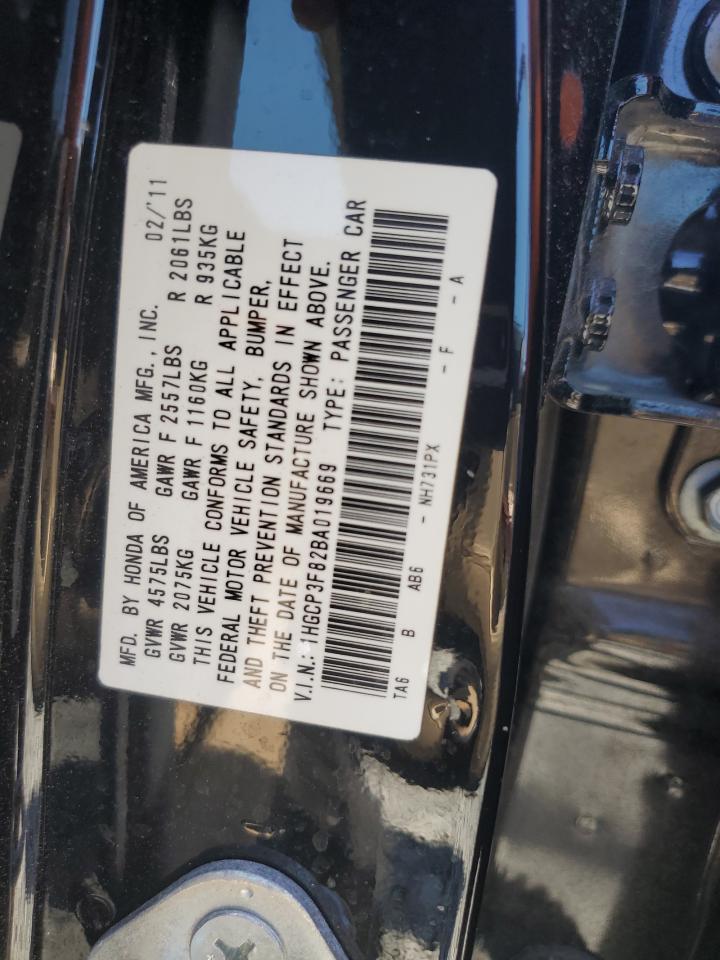 1HGCP3F82BA019669 2011 Honda Accord Exl