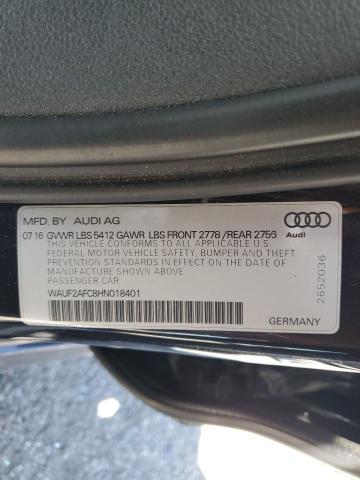 2017 Audi A6 Premium Plus VIN: WAUF2AFC8HN018401 Lot: 53328374