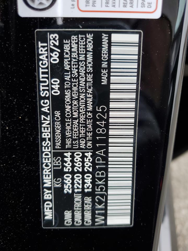 W1K2J5KB1PA118425 2023 Mercedes-Benz Cls 450 4Matic