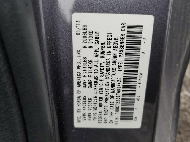 2015 Honda Accord Exl VIN: 1HGCT2B88FA004420 Lot: 55301834