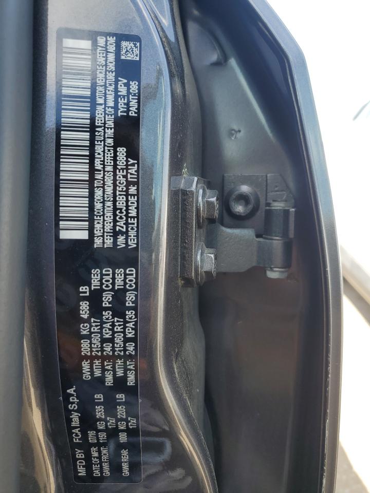 ZACCJBBT5GPE16868 2016 Jeep Renegade Latitude