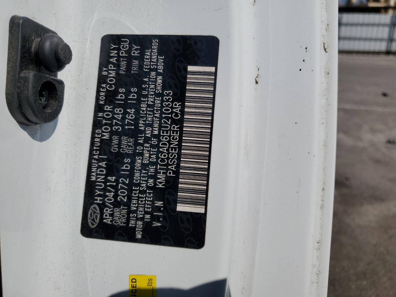 KMHTC6AD6EU210333 2014 Hyundai Veloster