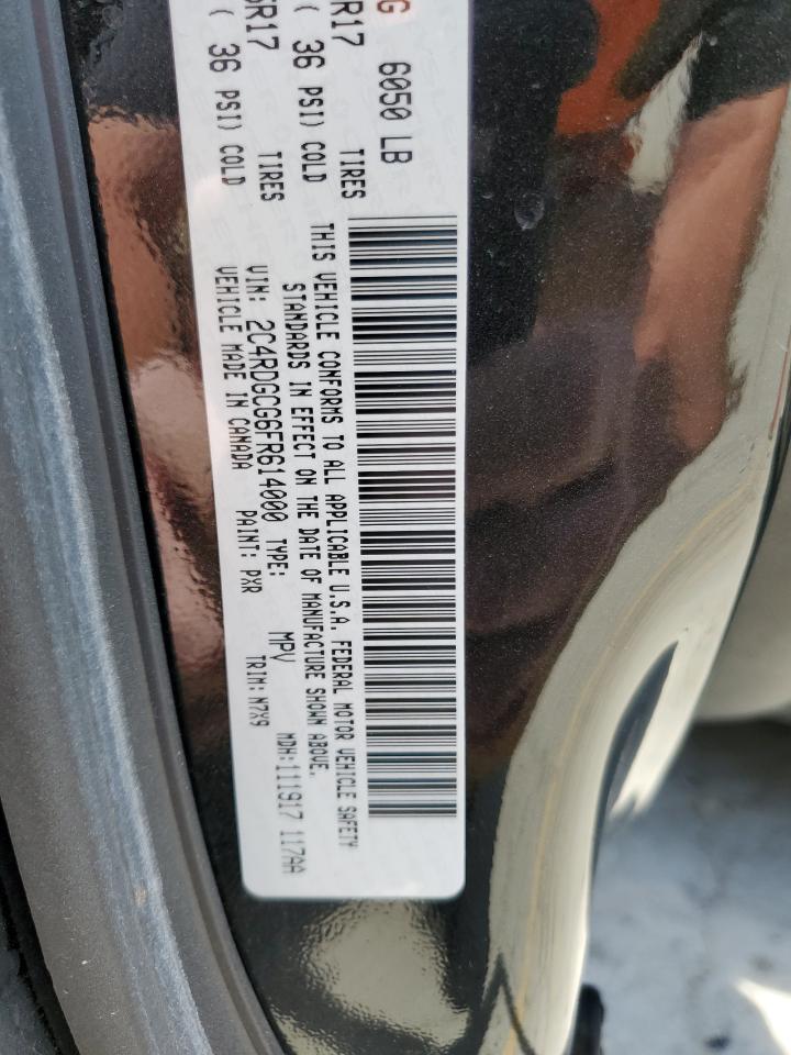 2C4RDGCG6FR614000 2015 Dodge Grand Caravan Sxt