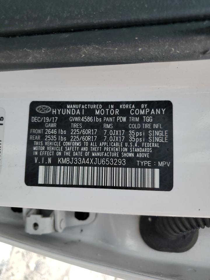 KM8J33A4XJU653293 2018 Hyundai Tucson Sel