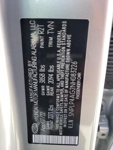 2022 Hyundai Elantra Limited VIN: 5NPLP4AG2NH083226 Lot: 55497224