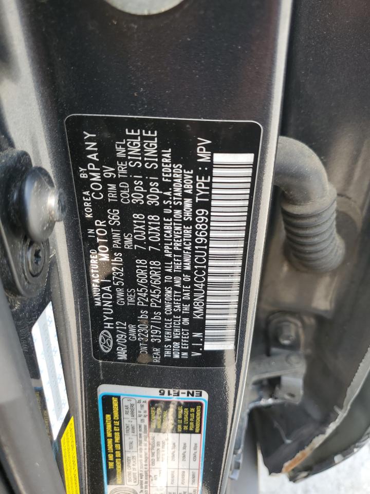 KM8NU4CC1CU196899 2012 Hyundai Veracruz Gls