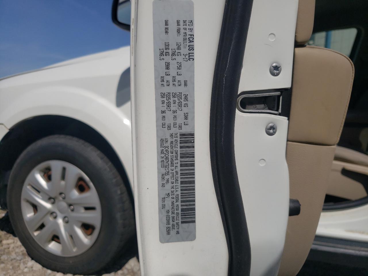 3C4PDCAB7HT621755 2017 Dodge Journey Se