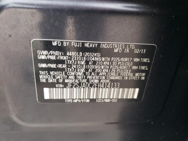 2014 Subaru Forester 2.5I Premium VIN: JF2SJADC2EH414133 Lot: 53082854