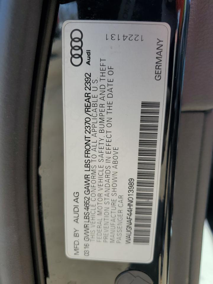 WAUGNAF44HN013989 2017 Audi A4 Premium