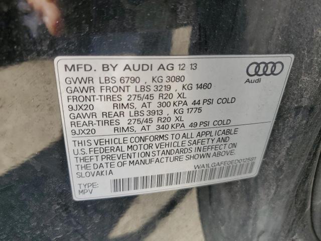 2014 Audi Q7 Premium Plus VIN: WA1LGAFE0ED012581 Lot: 56744014