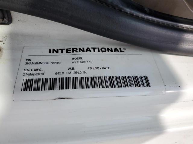 2019 International 4000 4300 VIN: 3HAMMMML8KL782941 Lot: 55946174