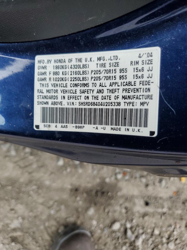 SHSRD68404U205338 2004 Honda Cr-V Lx