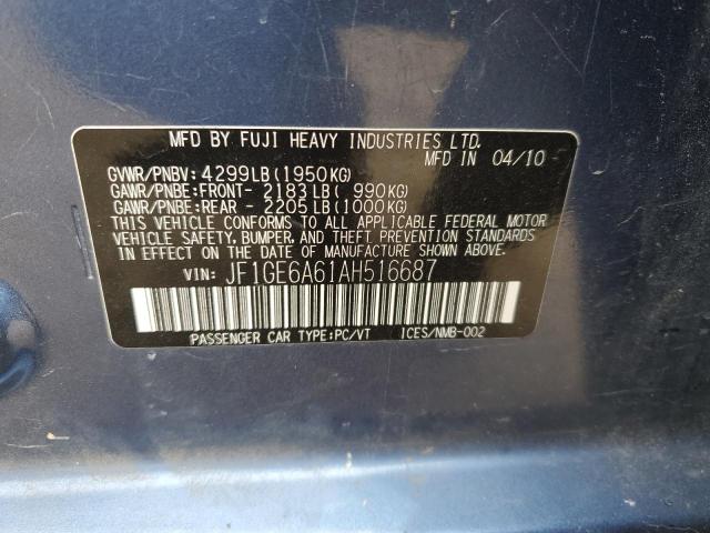 2010 Subaru Impreza 2.5I VIN: JF1GE6A61AH516687 Lot: 54403314