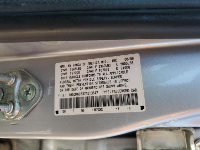 2007 Honda Accord Ex VIN: 1HGCM66537A013547 Lot: 53224254