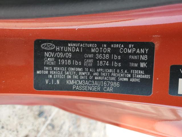 2010 Hyundai Accent Blue VIN: KMHCM3AC3AU167986 Lot: 54665604