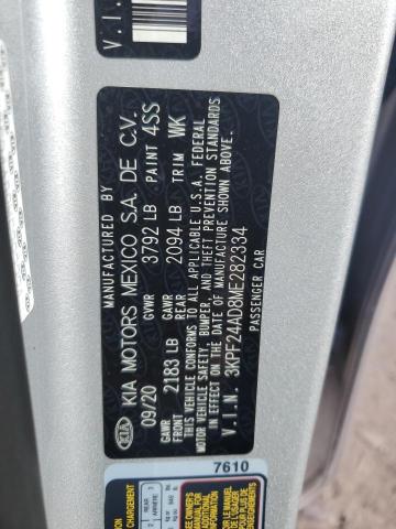 2021 Kia Forte Fe VIN: 3KPF24AD8ME282334 Lot: 53199374