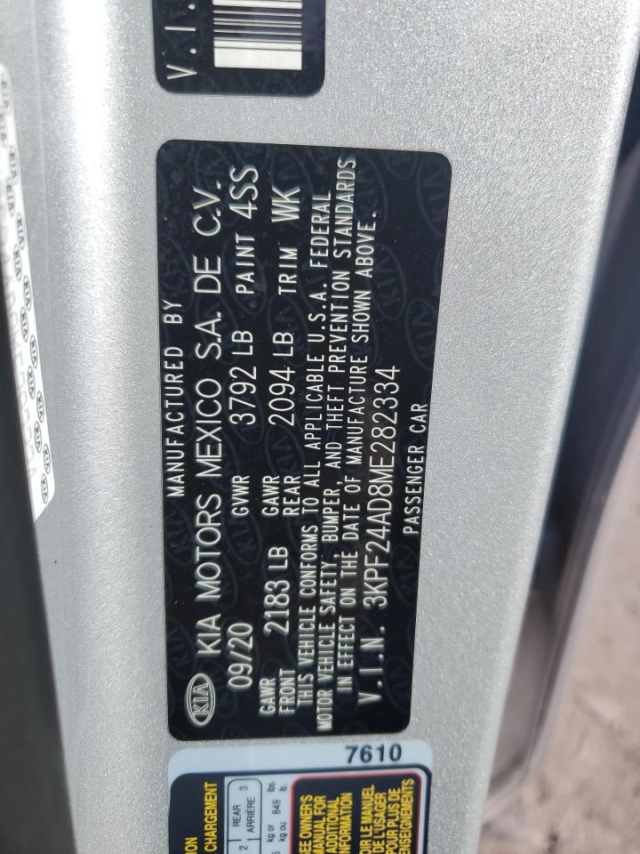 3KPF24AD8ME282334 2021 Kia Forte Fe