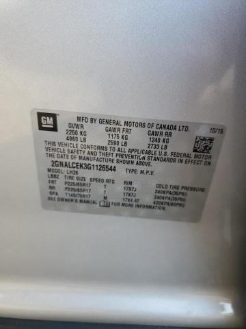 2016 CHEVROLET EQUINOX LT - 2GNALCEK3G1126544