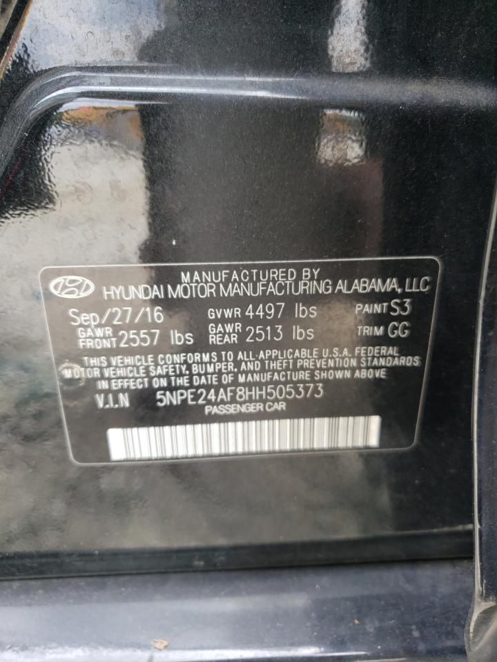 2017 Hyundai Sonata Se vin: 5NPE24AF8HH505373